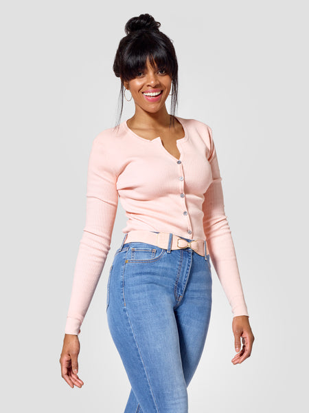 Ribbed Tall Cardigan Frontview Tall Moi