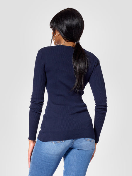 Ribbed Tall Cardigan backview