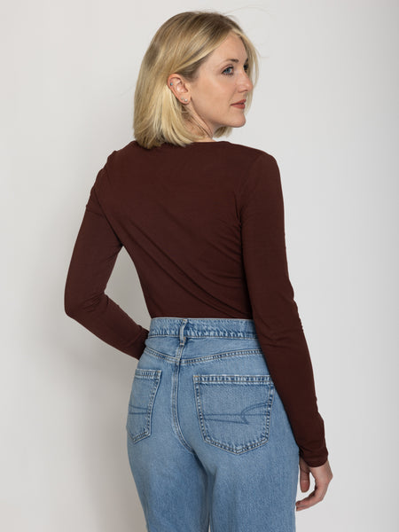 Tall Women’s Double Front Square Neck Long Sleeve Tee