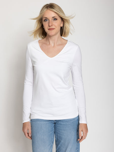 Tall Women’s Double Front V-Neck Long Sleeve Tee
