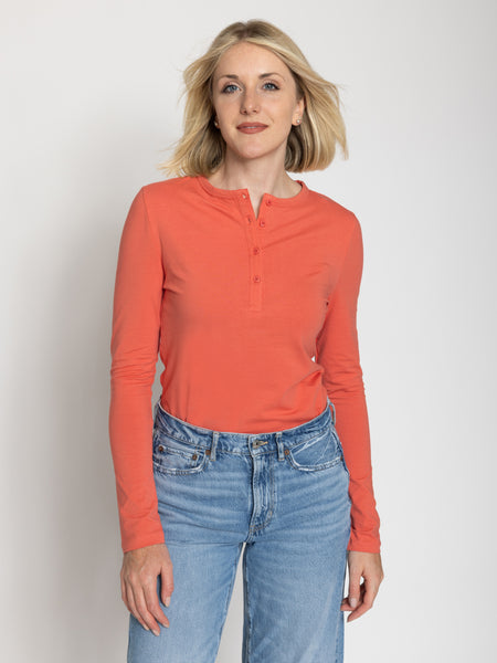 Tall Women’s Long Sleeve Henley Tee