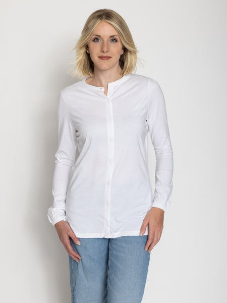 Tall Women’s Long Sleeve Collarless Jersey Shirt