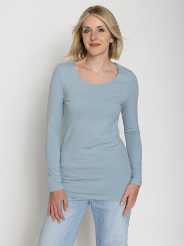 Tall Women’s Double Front Scoop Neck Long Sleeve Tee