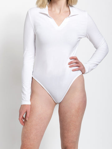 Tall Women’s Collared Long Sleeve Bodysuit