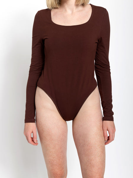 Tall Women’s Double Front Square Neck Long Sleeve Bodysuit