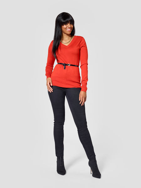 Tall V-Neck Sweater Front View