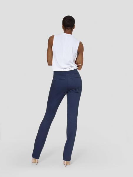 Tall Kimora Gray/Navy Blue Reversible Straight Tall Pants Sideview