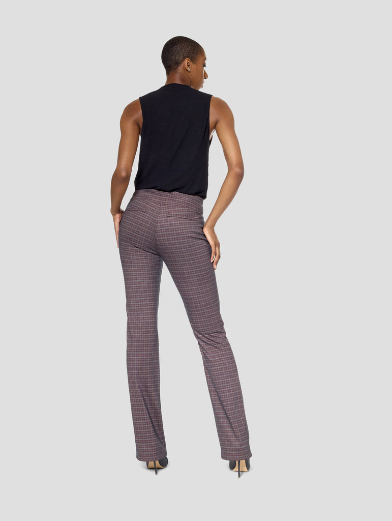 Tall Michelle Plaid/Brown Reversible Bootcut Pant XS (0-2) Tall Michelle Plaid/Brown Reversible Bootcut Pant XS (0-2)
