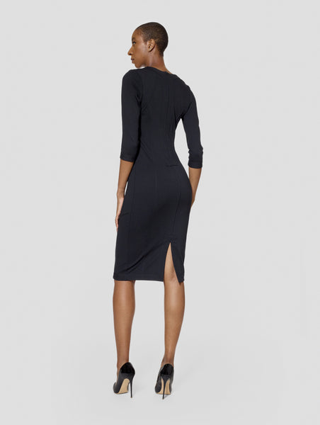 Tall Geena Blue/Black Reversible Dress back view