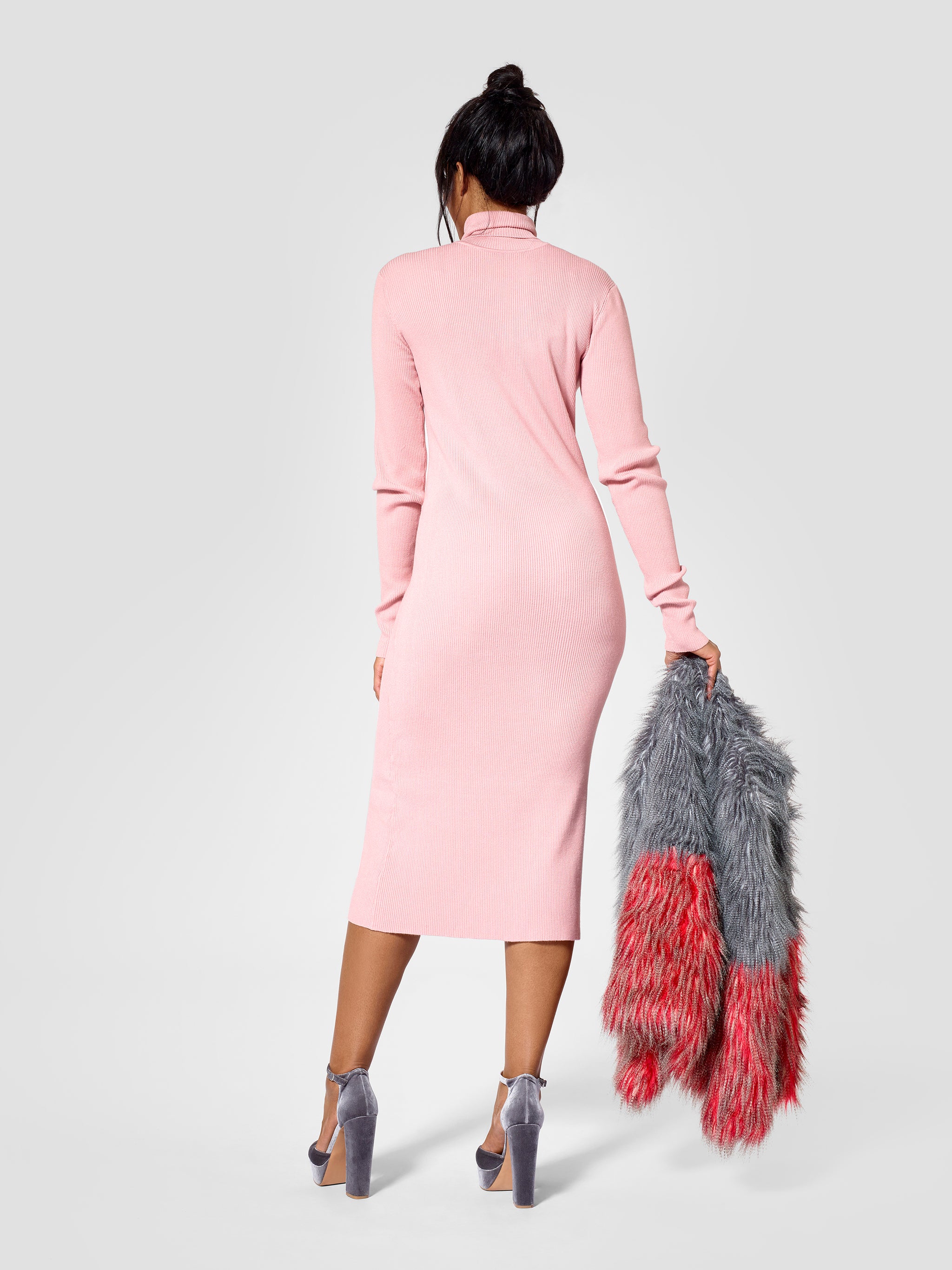 slim fit dress slacks The Turtleneck Sweater Dress in Cashmere main image 1